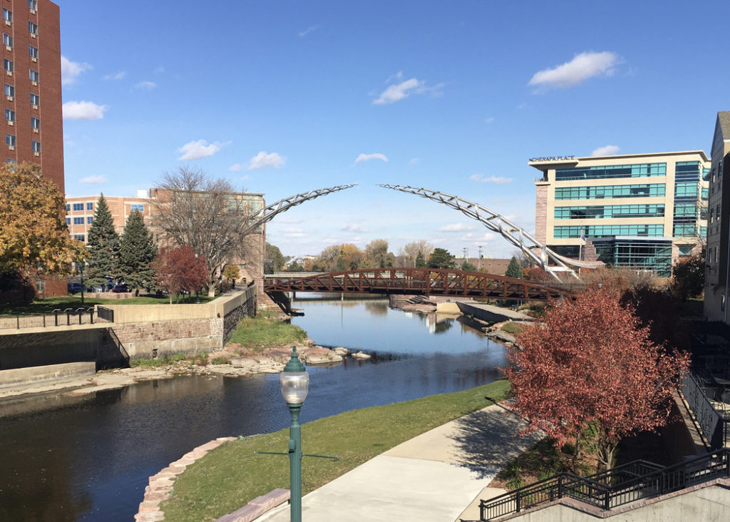 The Sioux River Greenway showing the Arc of Dreams